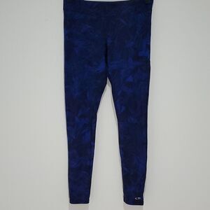 CHAMPION medium duo dry blue and black athletic leggings